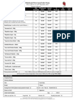 Wholesale Pricelist