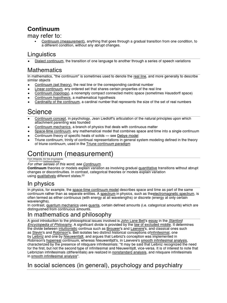 Continuum | PDF
