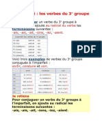 Pour Un Verbe Du 3 Groupe À L'imparfait, On Ajoute Les Suivantes