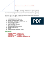 Scope & Topics: Electrical & Engineering:An International Journal (ECIJ)