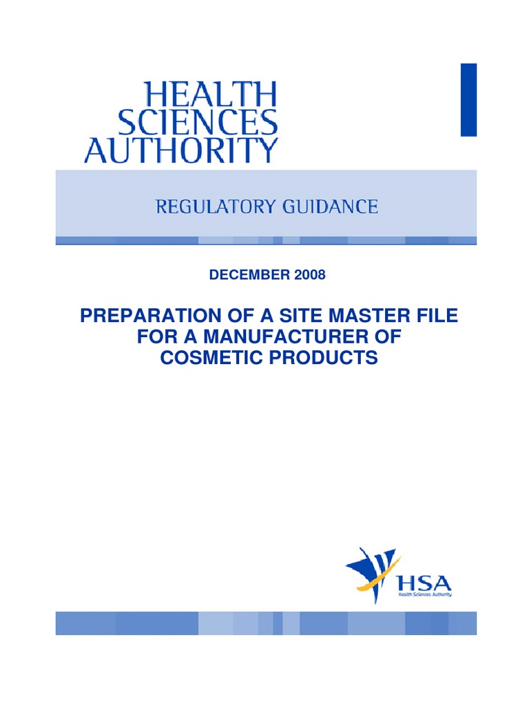 Site Master File for Cosmetic Manufacturing | PDF | Specification ...
