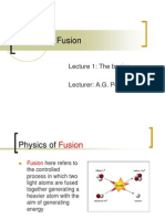 Physics of Fusion: Lecture 1: The Basics