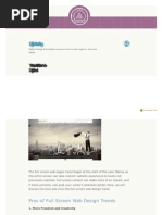 The Pros and Cons of Full Screen Web Design Trends
