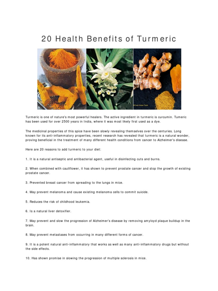 Turmeric Potent Cancer Cures Turmeric Cancer