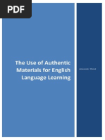 Download The Use of Authentic Materials for English Language Learning by Alex Walsh SN170548773 doc pdf