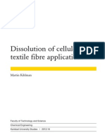 Dissolution of cellulose for textile fibre applications