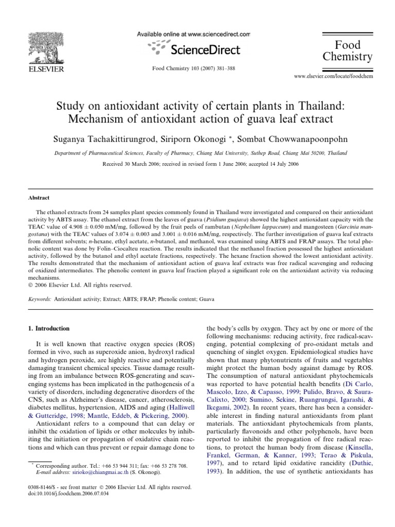 4.study On Antioxidant Activity of Certain Plants in Thailand | PDF ...