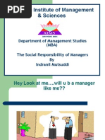 The Social Responsibility of Managers