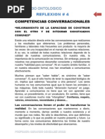 R-4 Competencias Conversacionales. Reflexion