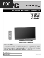 Projection Television Users Guide: For Models: HD-52FA97 HD-56FB97 HD-61FB97