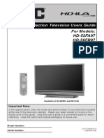 Projection Television Users Guide: For Models: HD-52FA97 HD-56FB97 HD-61FB97