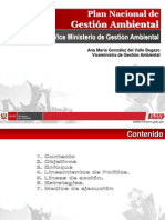 Plan Nacional de Gestion Ambiental