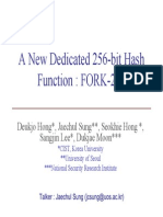 A New Dedicated 256-Bit Hash Function: FORK-256