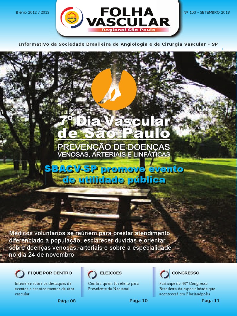 SBACV Em Pauta - Edição Agosto - SBACV Nacional - Página 1 - 26, PDF  Online