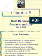 Cost Behavior: Analysis and Use