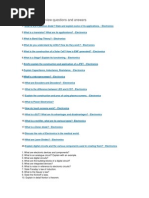 Electronics Interview Questions and Answers