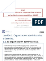 Lección 1 - Organización Administrativa y Derecho