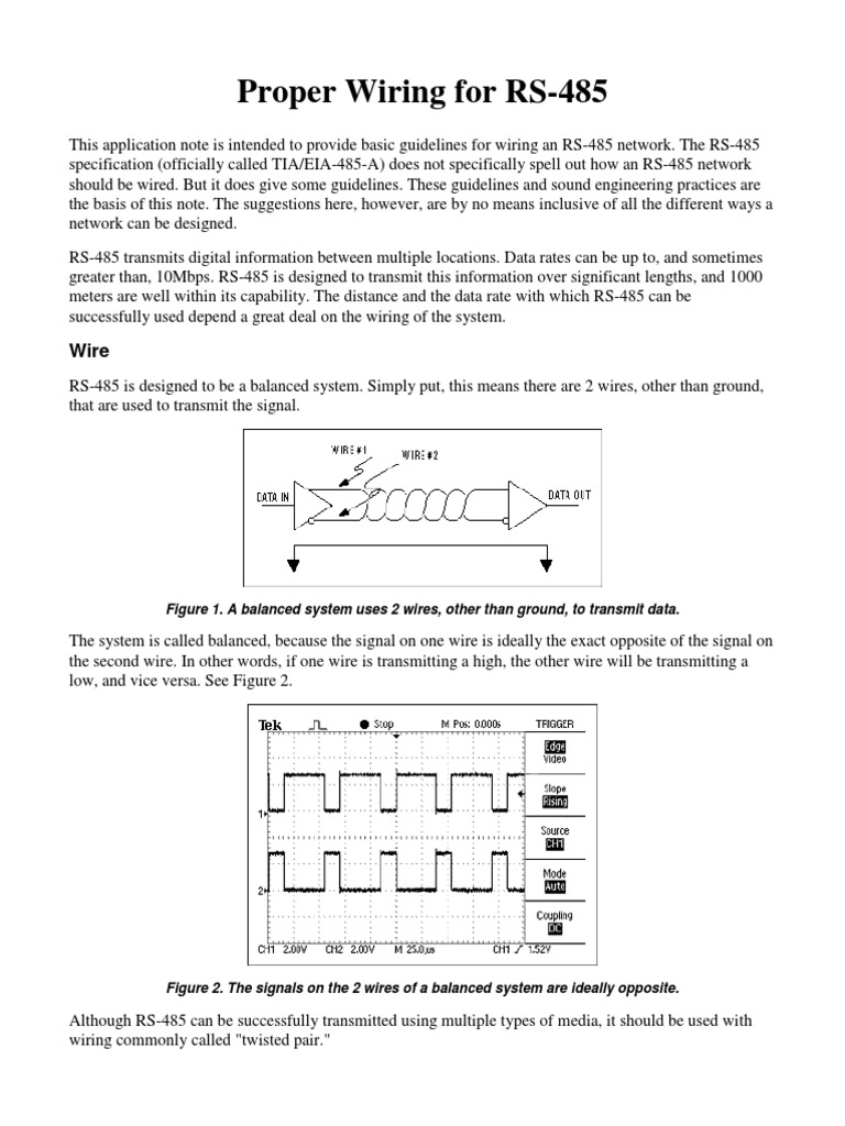 Rs485 Wiring Guide | Resistor | Electronic Engineering | Free 30-day