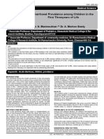 Diarrhoeal Prevalance Among Children in The First Threeyears of Life