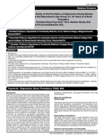 A Study on the Prevalence of Depression Among Women
in the Reproductive Age Group (15- 49 Years) in A Rural
Population