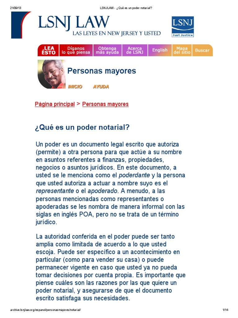Poder Notarial: Guía Esencial para Mayores | PDF | Toma de decisiones ...