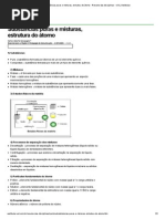 Substâncias puras e misturas, estrutura do átomo - Resumo das disciplinas - UOL Vestibular