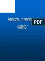 Analiza Univariata a Datelor