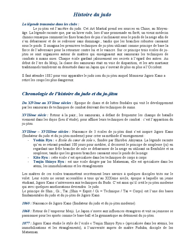 Le Grand Livre Des Techniques De Judo Pdf Gratuit Histoire Du Judo | PDF | Judo | Ju-jitsu