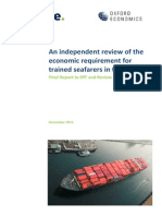 An Independent Review of the Economic Requirement for Trained Seafarers in the UK