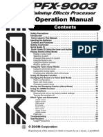 Operation Manual: © ZOOM Corporation
