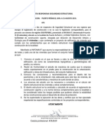 Carta Responsiva de Seguridad Estructural Proy 11 en Brisas Del Golfo