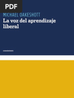 Michael Oakeshott, La voz del aprendizaje liberal (fragmento)