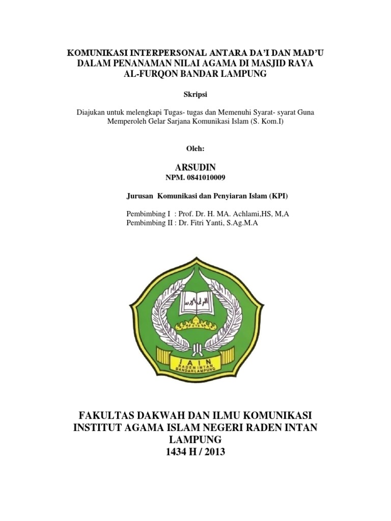 Judul Skripsi Komunikasi Interpersonal Ide Judul Skripsi Universitas