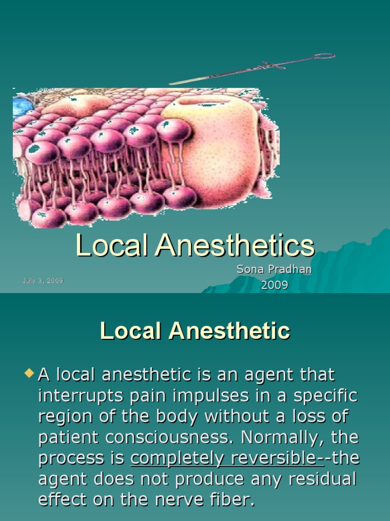 Local Anesthetics2[1] Anesthesia Action Potential