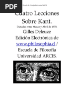 Deleuze, Gilles - Cuatro Lecciones Sobre Kant