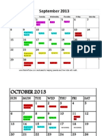 Calendar For AP Psych