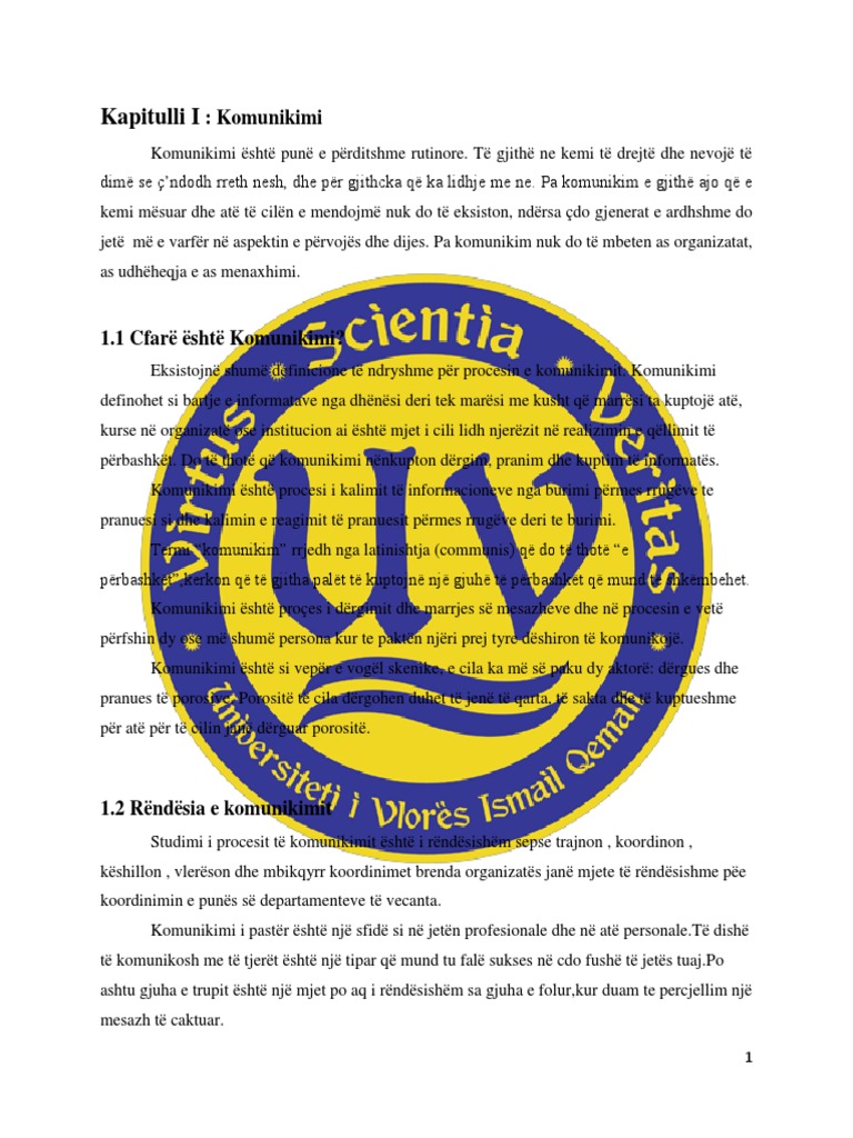 I- Kuptimi I Komunikimit
