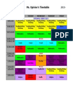 Timetable 2013 2014