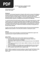 Download TOR for RA Migration Health by Renzo R Guinto SN170790190 doc pdf
