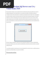 Ejecutar Scripts SQL Server Con C