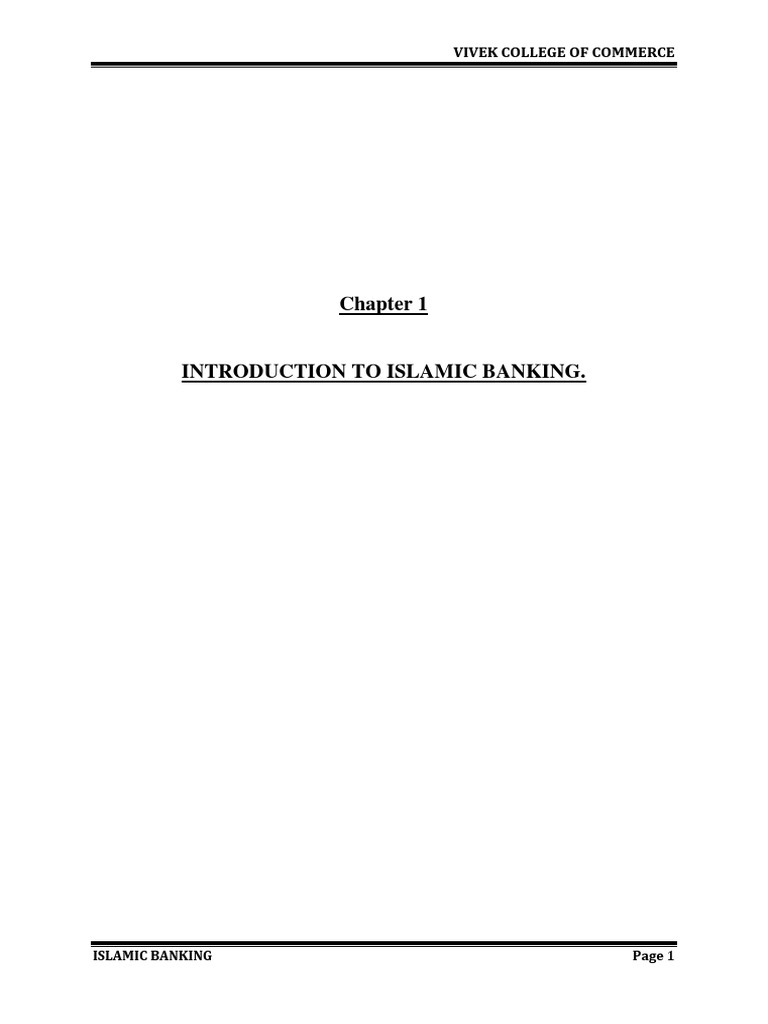 iSLAMIC BANKING | PDF | Islamic Banking And Finance | Banks