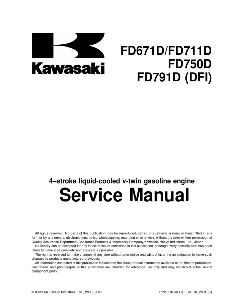 Kawasaki Engine 31hp Fx850v Service Manual