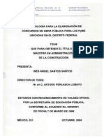 Metodología para La Elaboración de Concursos de Obra Pública