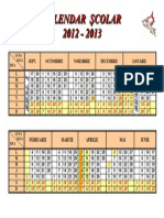 Structura anului scolar 2012-2013