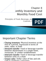 Chapter 8 Monitoring Foodservice Operations I Monthly Inventory and Monthly Food Cost