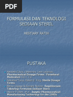 Download Bahan kuliah FORMULASI DAN TEKNOLOGI SEDIAAN STERILppt by Ria Aviani SN170819814 doc pdf