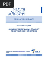 Guidance on Medicinal Product Registration in Singapore 2009_Complete With Appendices