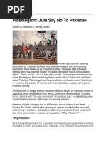 Just Say No to Pakistan