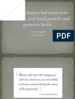 The Correlation Between Iron Deficiency and Fetal Growth