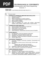 Electronics Devices and Circuits - II